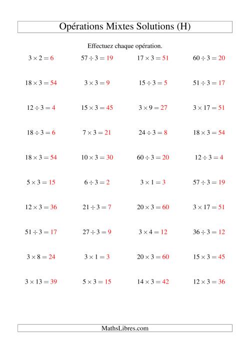 Multiplication et division -- Règles de 3 (variation 1 à 20) (H) page 2