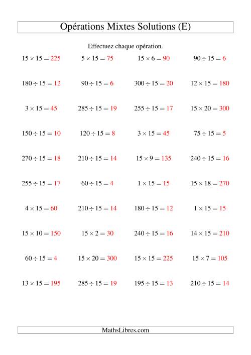 Multiplication et division -- Règles de 16 (variation 1 à 15) (E) page 2