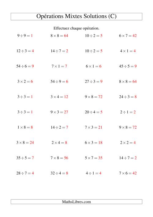 Multiplication et Division -- Règles 1 à 9 (C) page 2