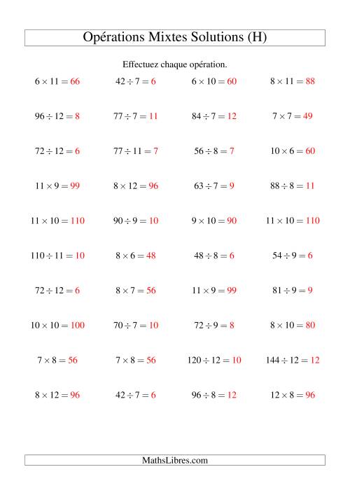 Multiplication et Division -- Règles 6 à 12 (H) page 2