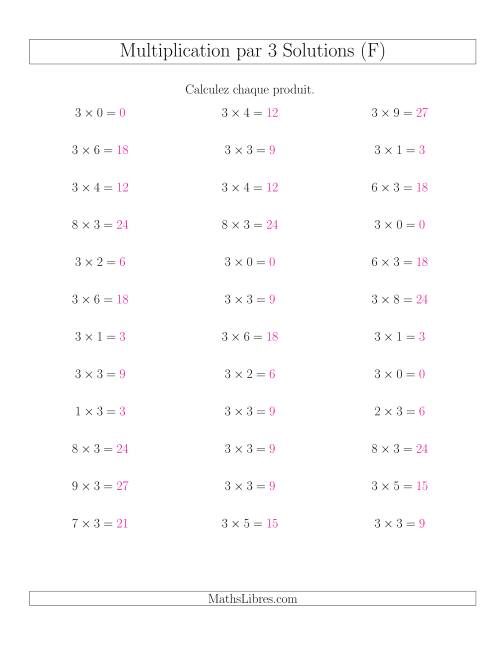 Règles de Multiplication Individuelles -- Multiplication par 3 -- Variation 0 à 9 (F) page 2