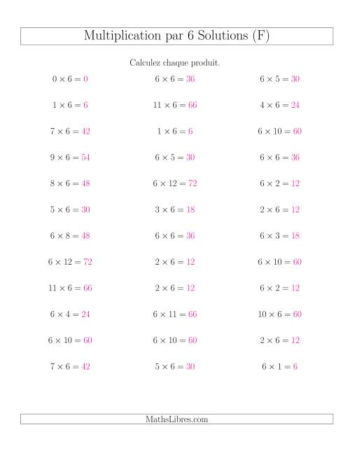 Règles de Multiplication Individuelles -- Multiplication par 6 -- Variation 0 à 12 (F) page 2