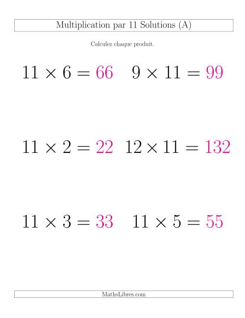Règles de Multiplication Individuelles -- Multiplication par 11 -- Variation 0 à 12 (GP) page 2