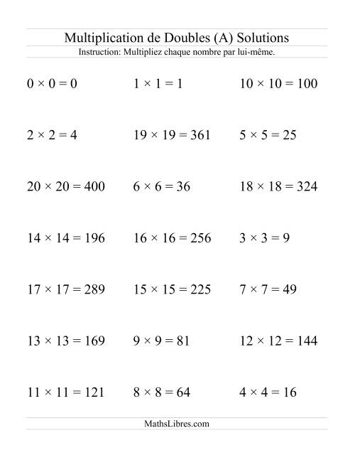 Multiplication de Doubles (A) page 2