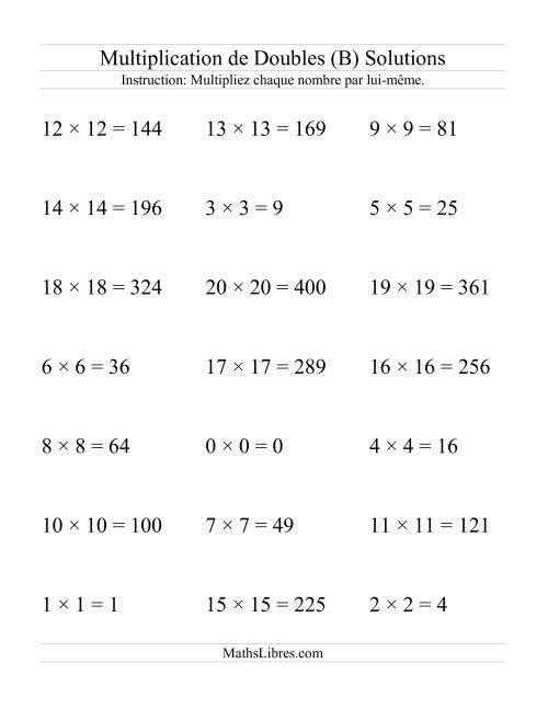 Multiplication de Doubles (B) page 2