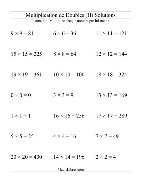 Multiplication de Doubles (H) page 2