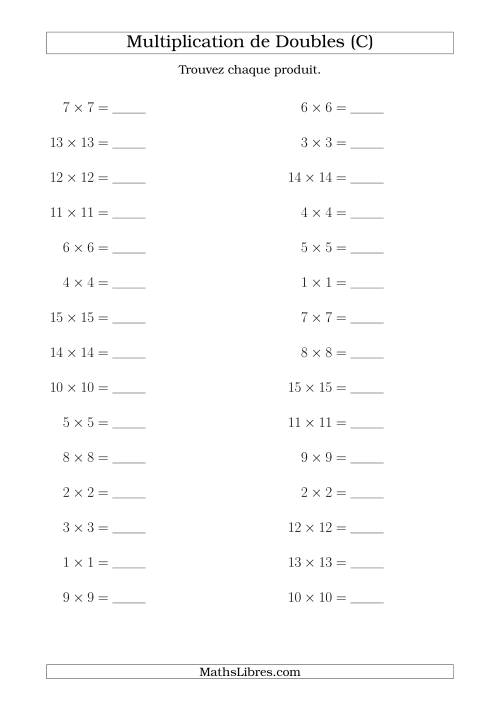 Multiplication de Doubles Jusqu'à 20 x 20 (C)