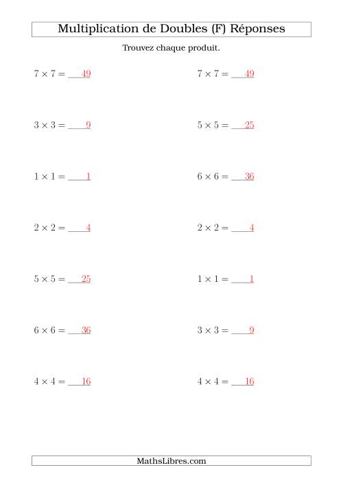 Multiplication de Doubles Jusqu'à 7 x 7 (F) page 2