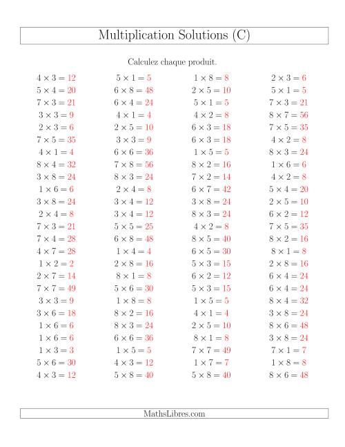 Règles de Multiplication -- Règles jusqu'à 64 (C) page 2