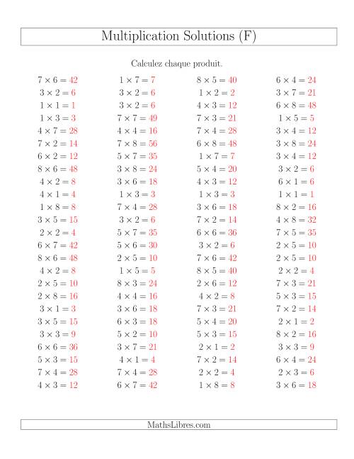 Règles de Multiplication -- Règles jusqu'à 64 (F) page 2
