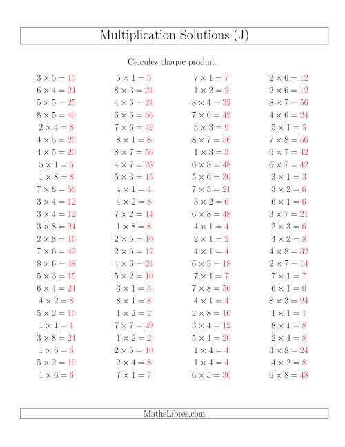 Règles de Multiplication -- Règles jusqu'à 64 (J) page 2