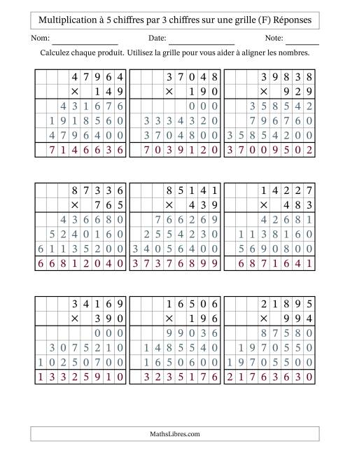 Multiplication à 5 chiffres par 3 chiffres avec le support d'une grille (F) page 2