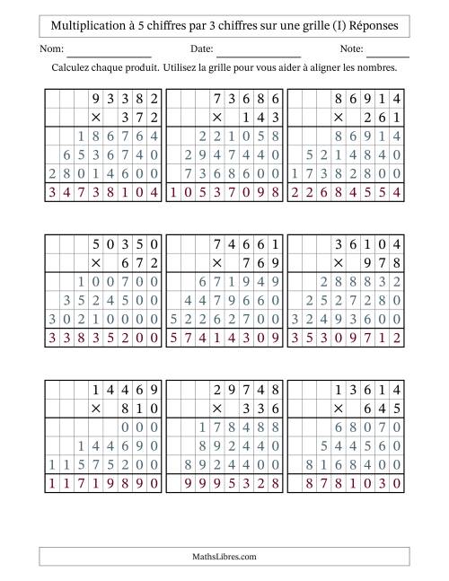 Multiplication à 5 chiffres par 3 chiffres avec le support d'une grille (I) page 2