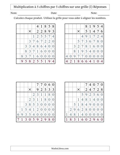 Multiplication à 5 chiffres par 5 chiffres avec le support d'une grille (I) page 2
