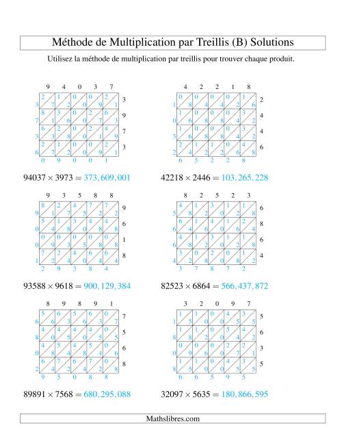 Multiplication de Nombres à 5 Chiffres par des Nombres à 4 Chiffres (B) page 2