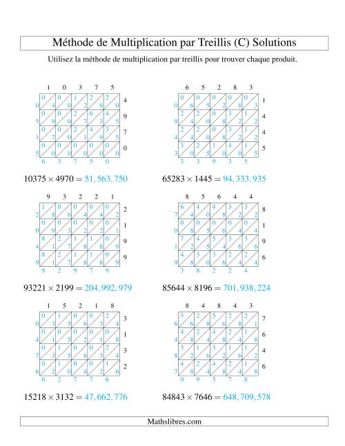 Multiplication de Nombres à 5 Chiffres par des Nombres à 4 Chiffres (C) page 2