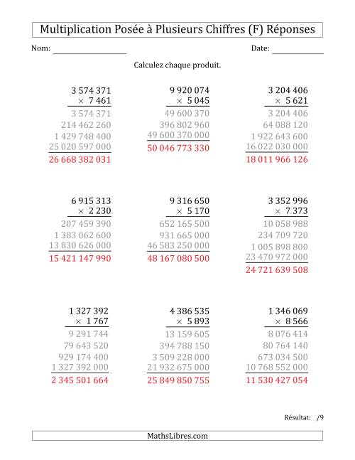 Multiplication d'un Nombre à 7 Chiffres par un Nombre à 4 Chiffres avec une Espace comme Séparateur de Milliers (F) page 2