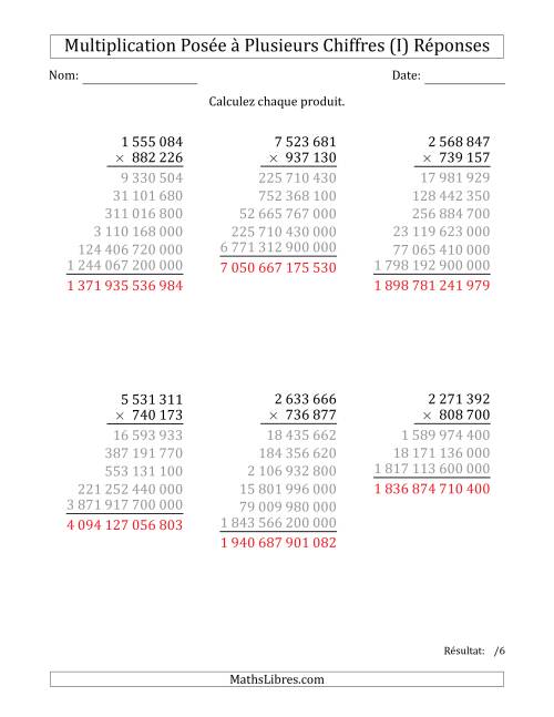Multiplication d'un Nombre à 7 Chiffres par un Nombre à 6 Chiffres avec une Espace comme Séparateur de Milliers (I) page 2