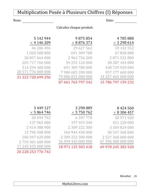 Multiplication d'un Nombre à 7 Chiffres par un Nombre à 7 Chiffres avec une Espace comme Séparateur de Milliers (I) page 2