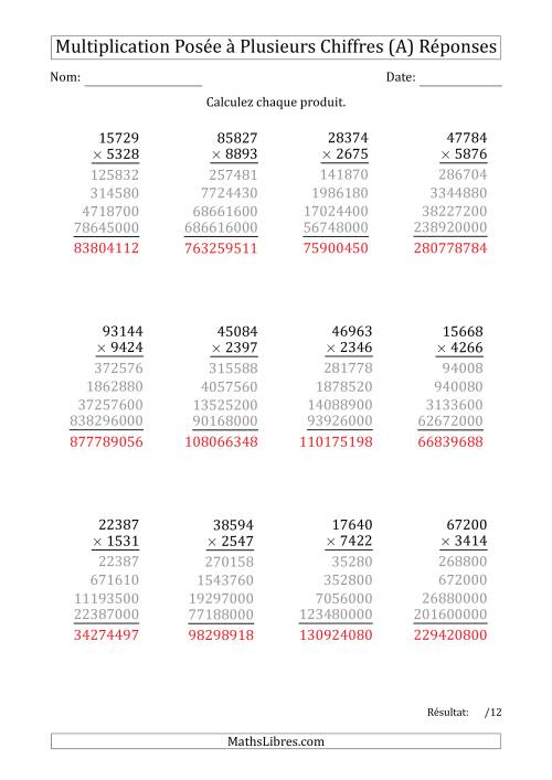 Multiplication d'un Nombre à 5 Chiffres par un Nombre à 4 Chiffres (A) page 2