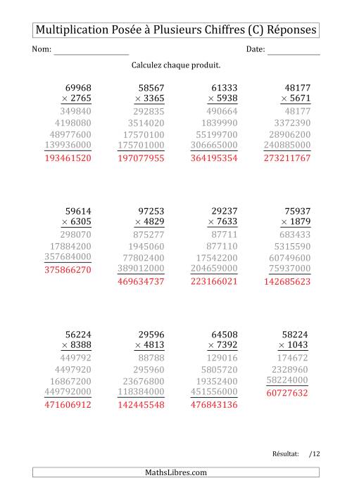 Multiplication d'un Nombre à 5 Chiffres par un Nombre à 4 Chiffres (C) page 2