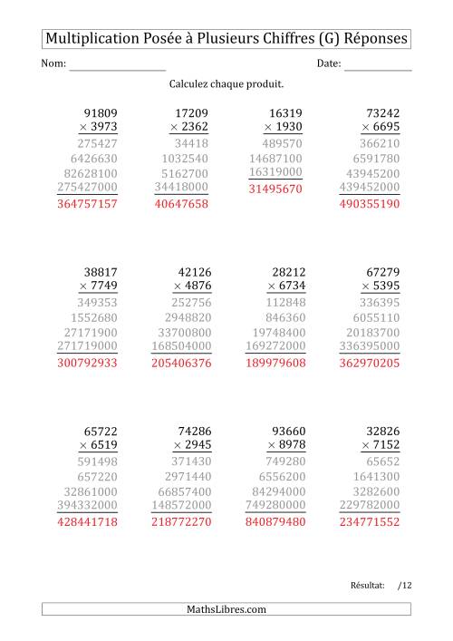 Multiplication d'un Nombre à 5 Chiffres par un Nombre à 4 Chiffres (G) page 2