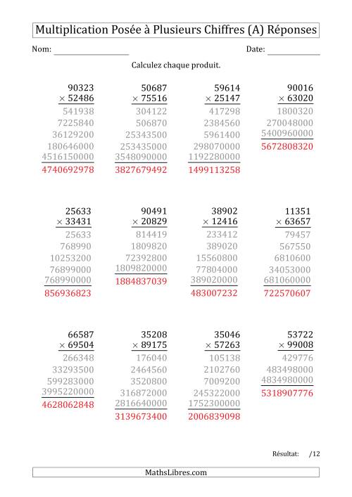 Multiplication d'un Nombre à 5 Chiffres par un Nombre à 5 Chiffres (A) page 2