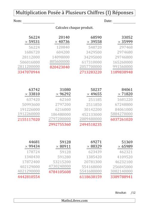 Multiplication d'un Nombre à 5 Chiffres par un Nombre à 5 Chiffres (I) page 2
