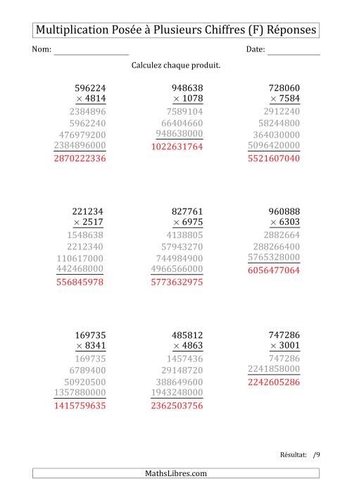 Multiplication d'un Nombre à 6 Chiffres par un Nombre à 4 Chiffres (F) page 2