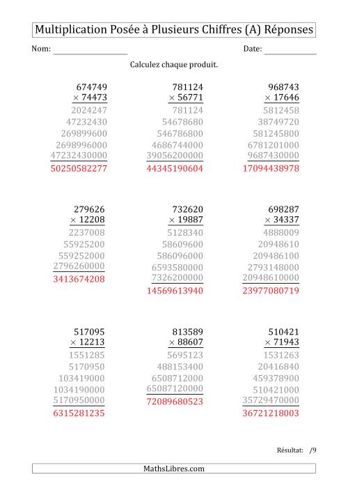 Multiplication d'un Nombre à 6 Chiffres par un Nombre à 5 Chiffres (A) page 2