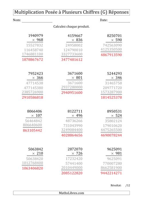 Multiplication d'un Nombre à 7 Chiffres par un Nombre à 3 Chiffres (G) page 2