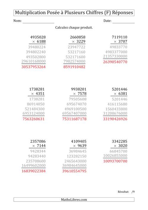 Multiplication d'un Nombre à 7 Chiffres par un Nombre à 4 Chiffres (F) page 2