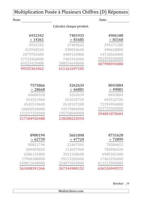 Multiplication d'un Nombre à 7 Chiffres par un Nombre à 5 Chiffres (D) page 2