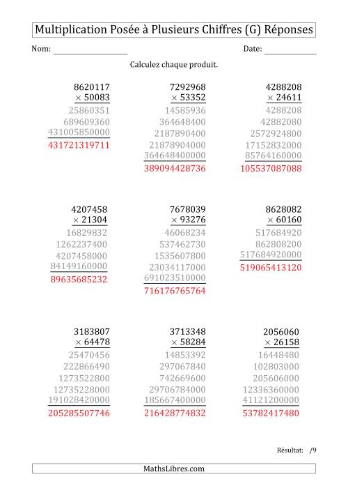 Multiplication d'un Nombre à 7 Chiffres par un Nombre à 5 Chiffres (G) page 2