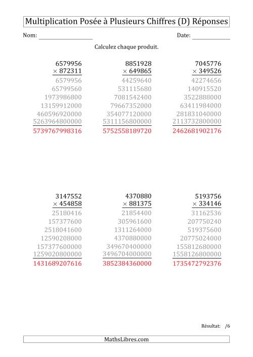 Multiplication d'un Nombre à 7 Chiffres par un Nombre à 6 Chiffres (D) page 2