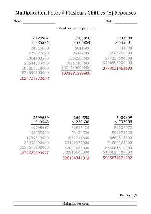 Multiplication d'un Nombre à 7 Chiffres par un Nombre à 6 Chiffres (E) page 2