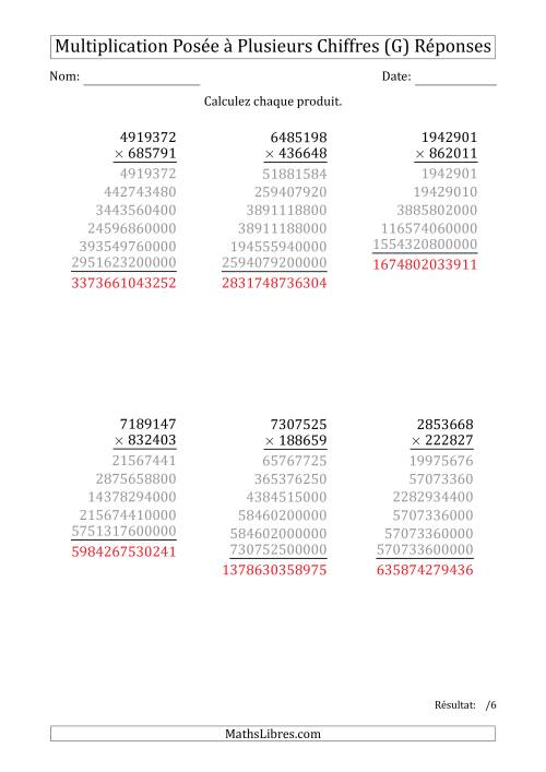 Multiplication d'un Nombre à 7 Chiffres par un Nombre à 6 Chiffres (G) page 2