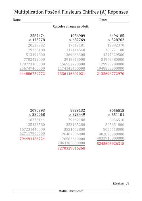 Multiplication d'un Nombre à 7 Chiffres par un Nombre à 6 Chiffres (Tout) page 2