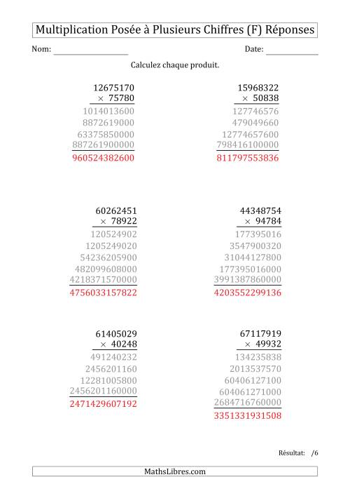 Multiplication d'un Nombre à 8 Chiffres par un Nombre à 5 Chiffres (F) page 2