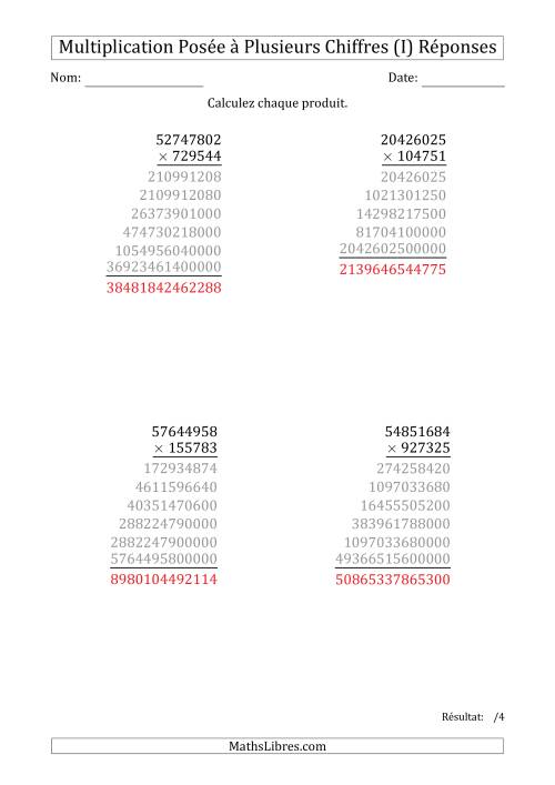 Multiplication d'un Nombre à 8 Chiffres par un Nombre à 6 Chiffres (I) page 2