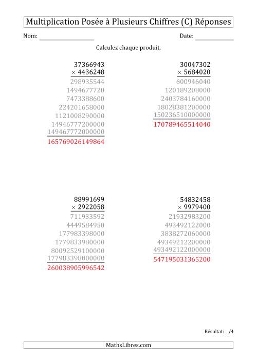 Multiplication d'un Nombre à 8 Chiffres par un Nombre à 7 Chiffres (C) page 2