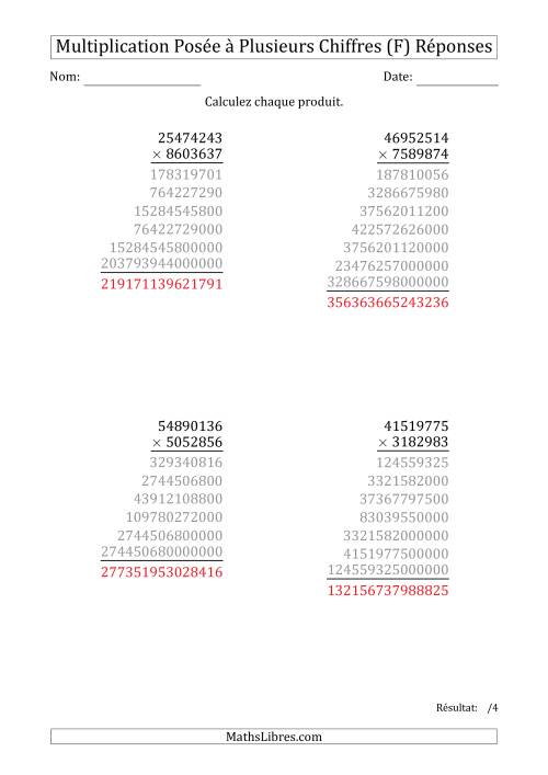 Multiplication d'un Nombre à 8 Chiffres par un Nombre à 7 Chiffres (F) page 2