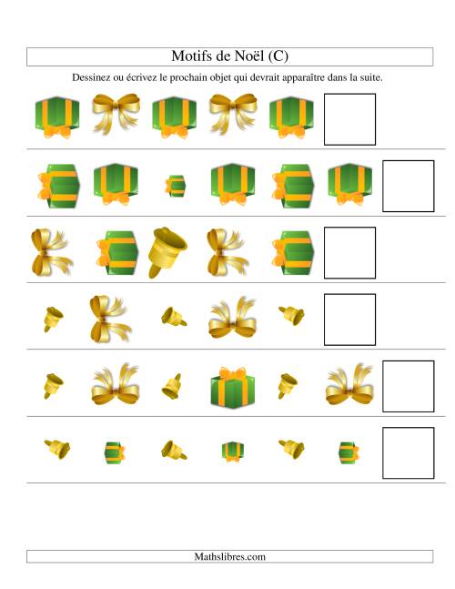 Motifs de Noël avec Trois Particularités (forme, taille & rotation) 2ème Partie (C)