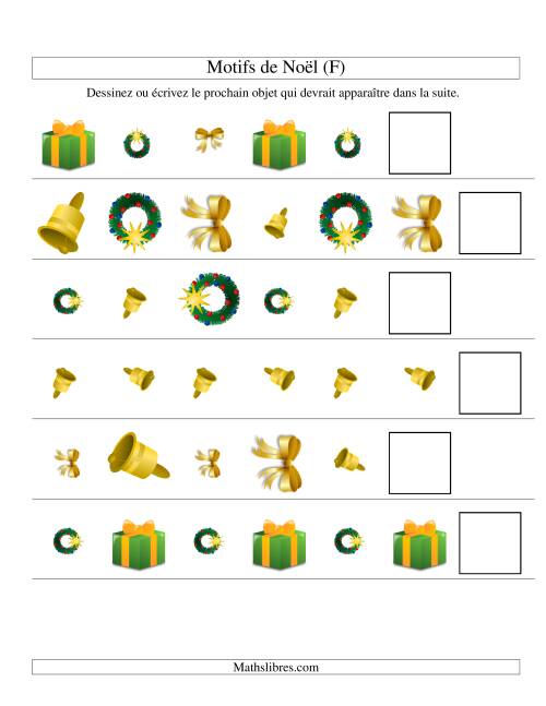 Motifs de Noël avec Trois Particularités (forme, taille & rotation) 2ème Partie (F)