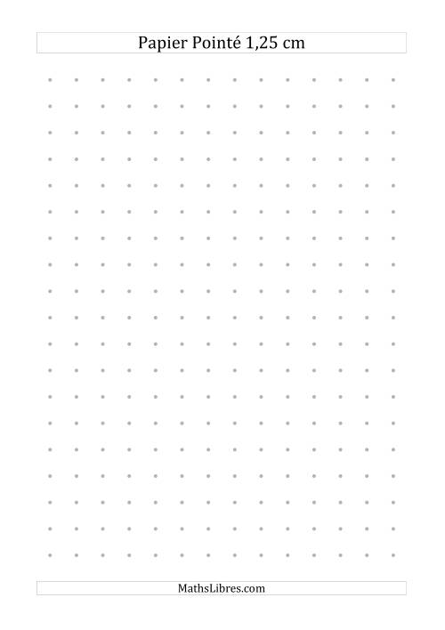 Papier pointé métrique 1,25cm (gris) (gris)