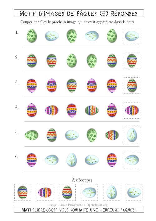 Motif d'Images de Pâques avec la Forme & la Rotation Comme Attributs (B) page 2