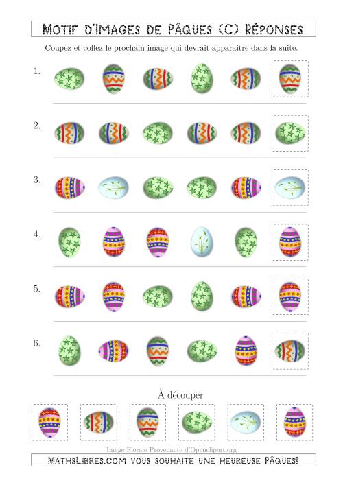 Motif d'Images de Pâques avec la Forme & la Rotation Comme Attributs (C) page 2