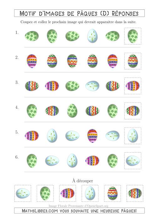 Motif d'Images de Pâques avec la Forme & la Rotation Comme Attributs (D) page 2