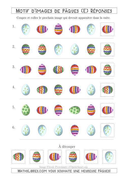 Motif d'Images de Pâques avec la Forme & la Rotation Comme Attributs (E) page 2