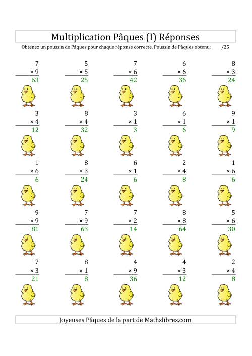 Multiplication de Pâques à Un Chiffre (I) page 2